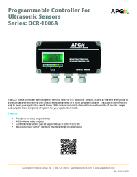 Thumbnail of document Data Sheet - DCR-1006A Controller